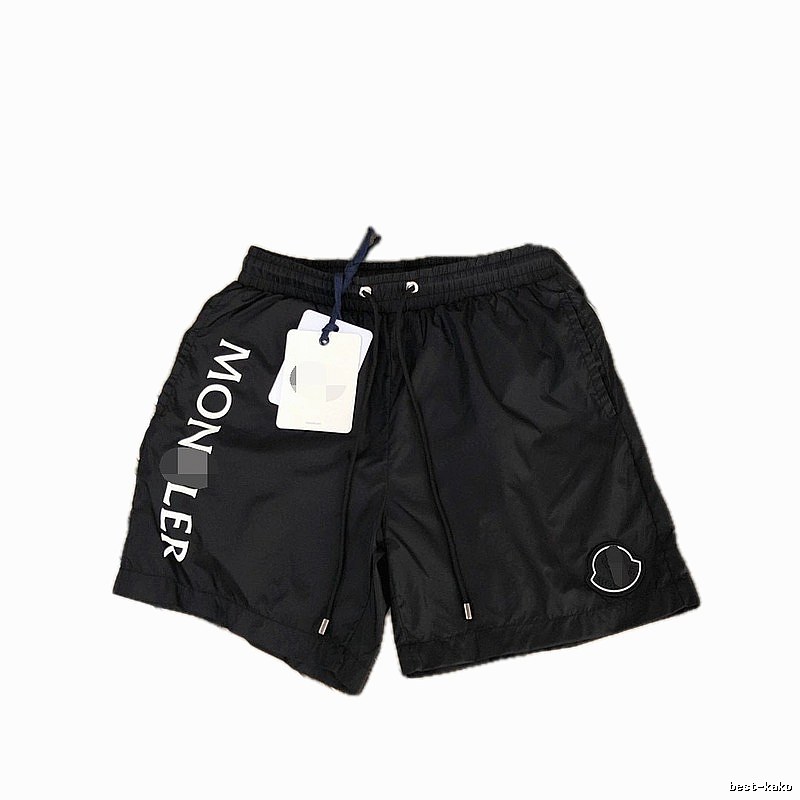 Moncler Letter Print Casual Style Black Shorts