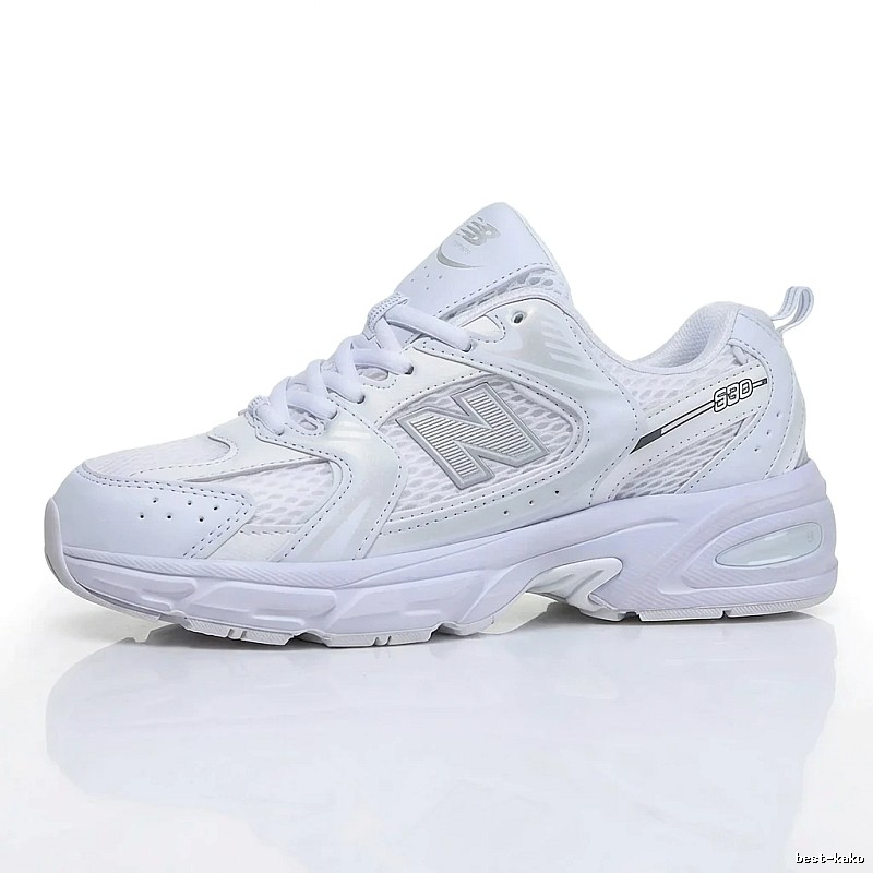 New Balance 530 retro-style white shoes