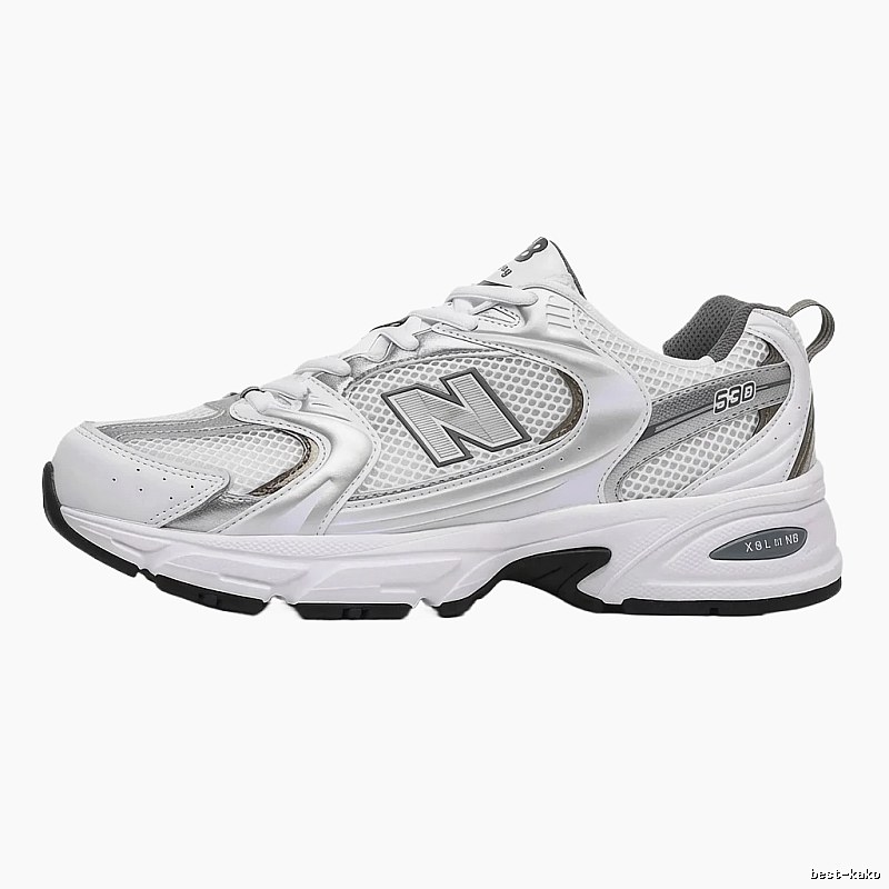New Balance 530 retro-style white shoes