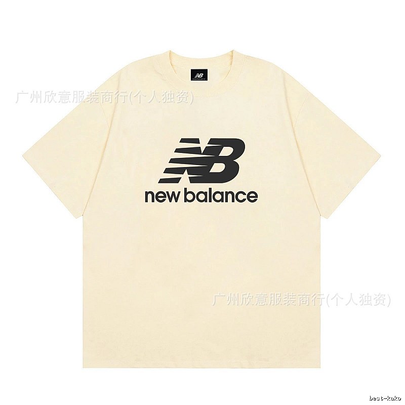 New Balance Classic Casual Style Apricot Beige Short Sleeve T-Shirt