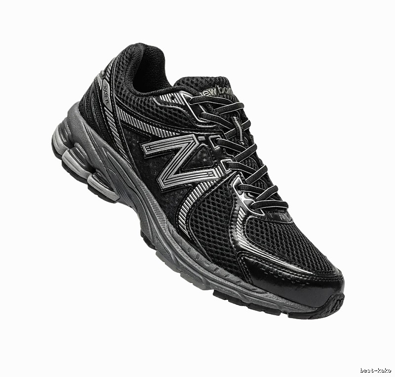 New Balance retro-style black and grey sports shoes