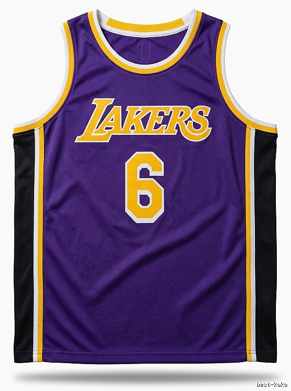Nike LeBron James purple and gold Lakers jersey
