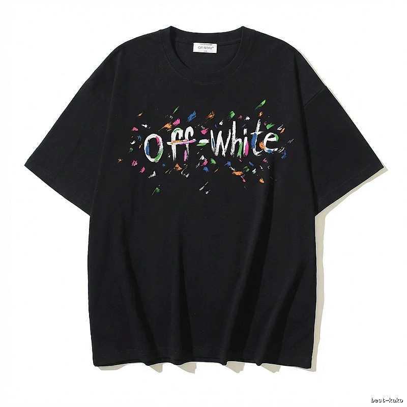Off-White Graffiti Style Black T-shirt