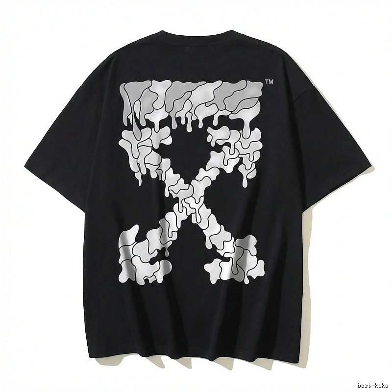 Off-White Lava Style Black T-shirt