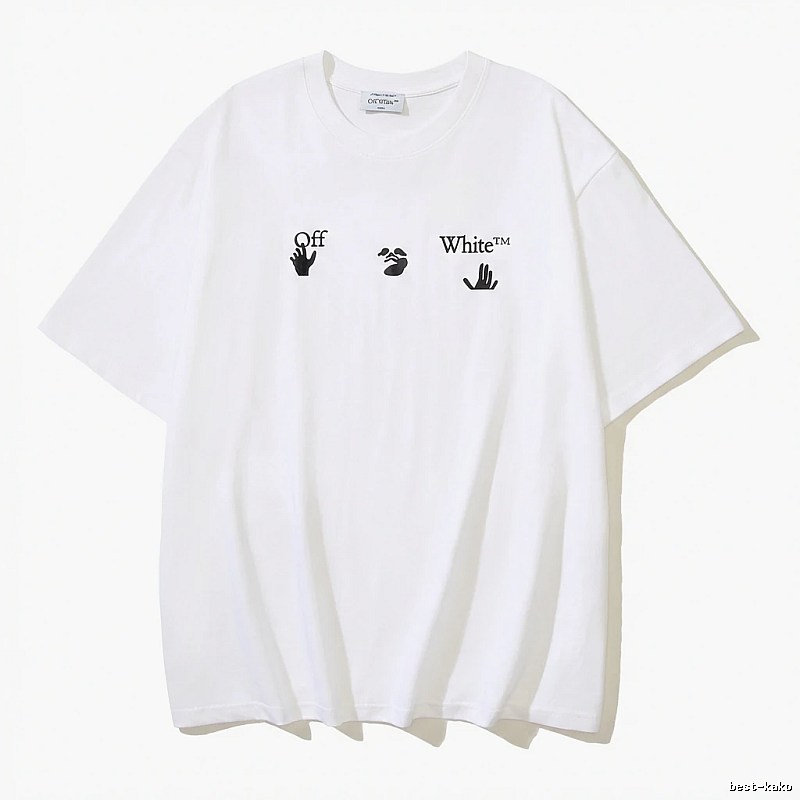 Off-White minimalist style white T-shirt