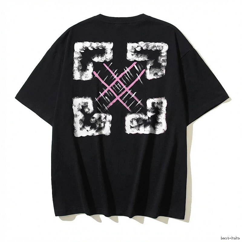 Off-White Trendy Style Black T-shirt