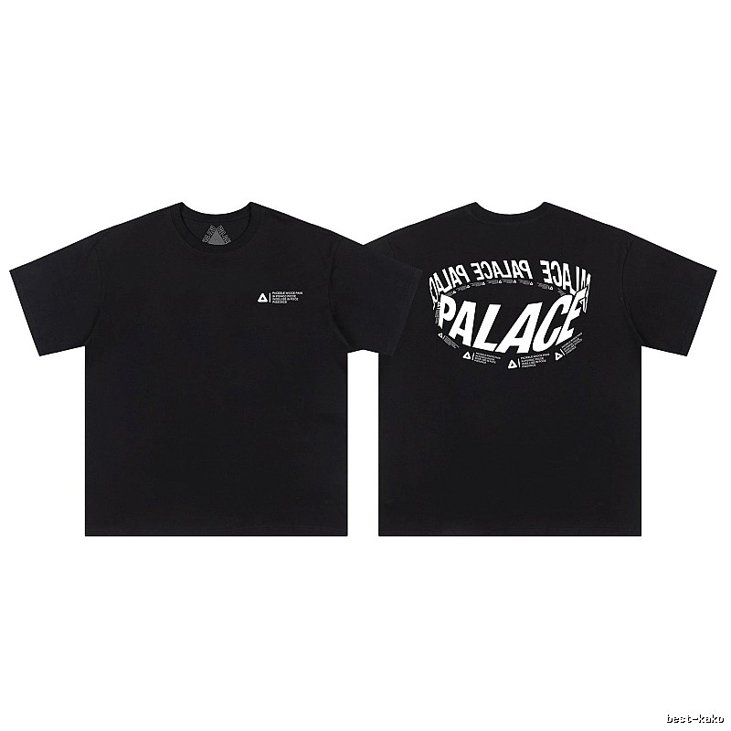 Palace Letter Print Street Style Black T-Shirt