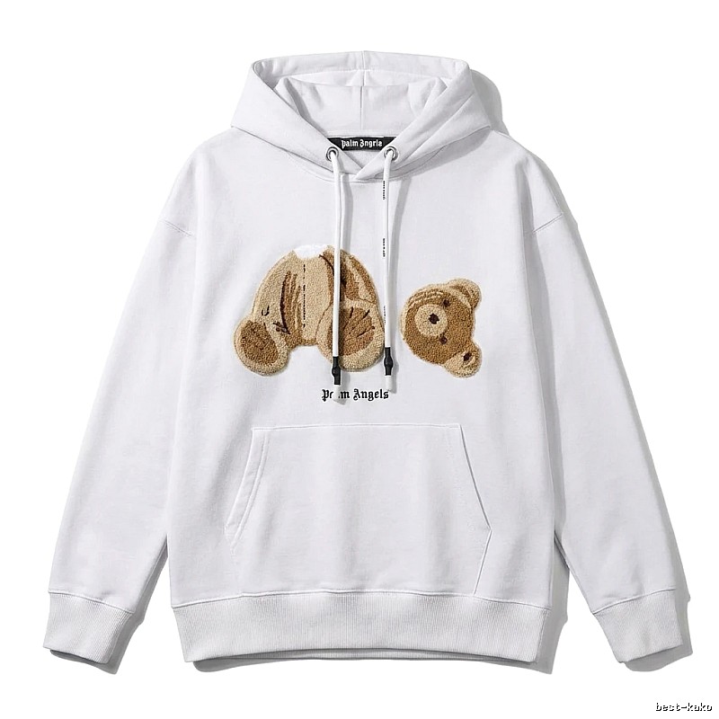 Palm Angels Bear Trend Brand White Sweatshirt