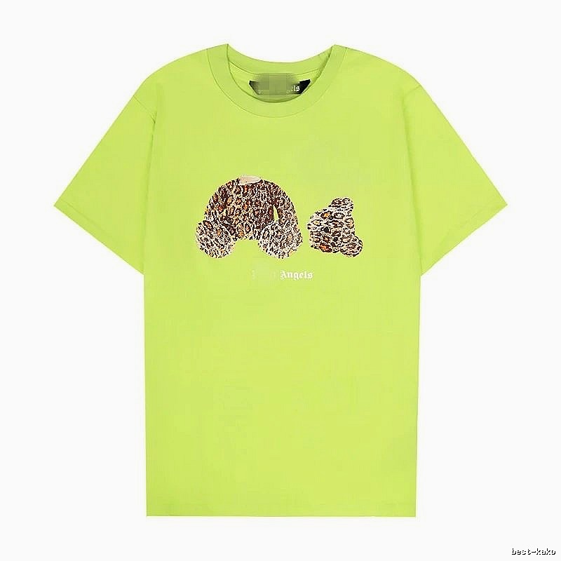 Palm Angels Resort Bear graphic T-shirt White Colorful Bear for Travel Looks