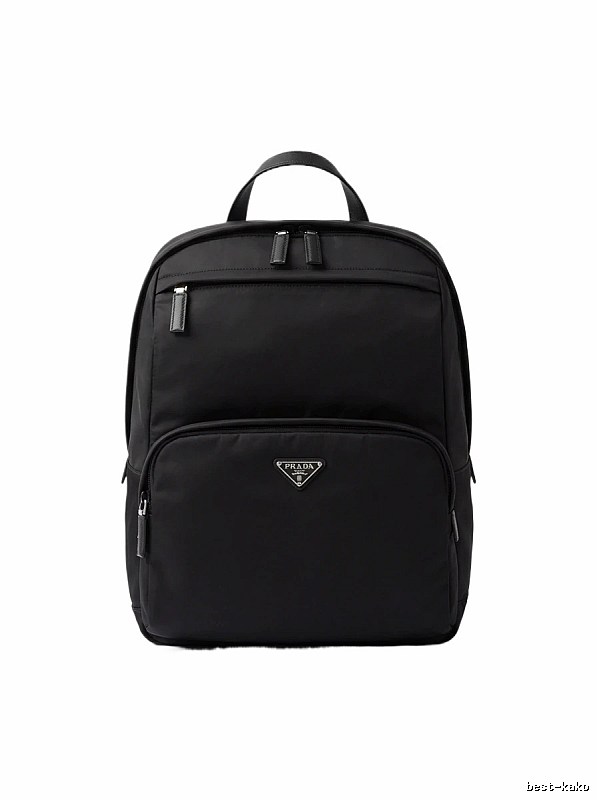 Prada classic simple style black backpack