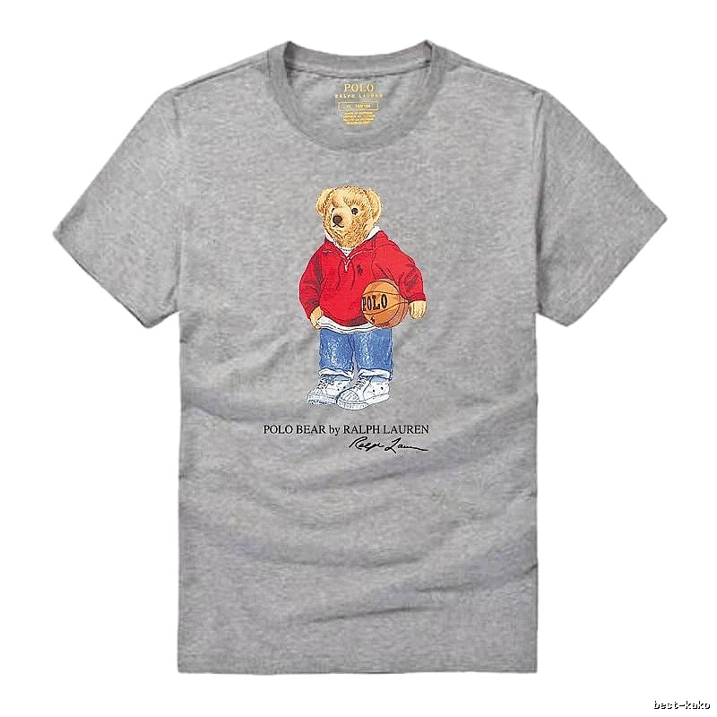 Ralph Lauren Bear Print Heather Grey T-shirt