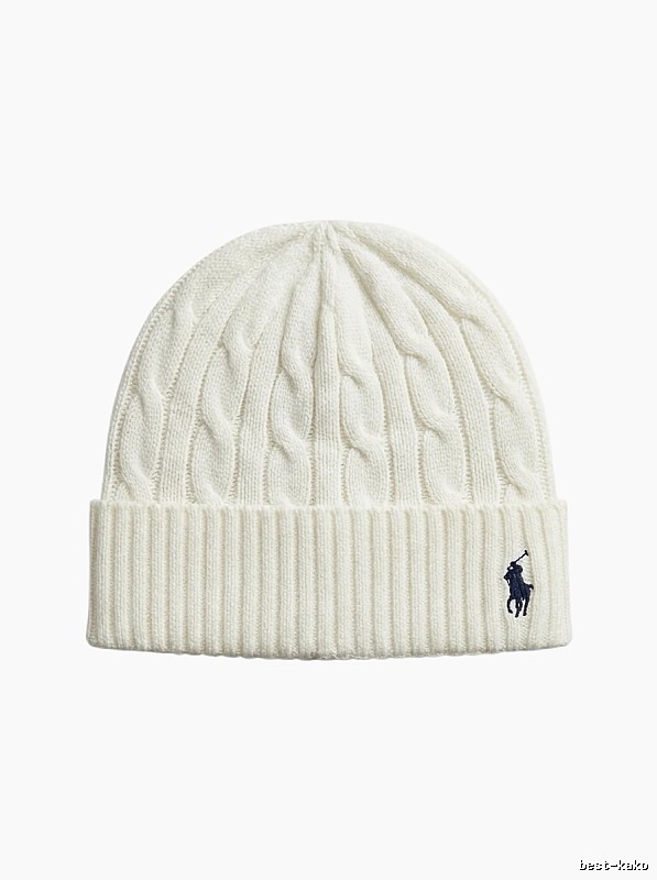 Ralph Lauren Polo White Knitted Hat