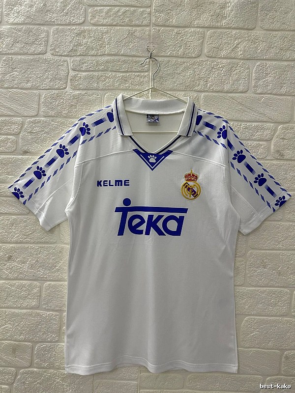 Real Madrid Classic Retro Teka soccer jersey White Retro Football for Daily Styling