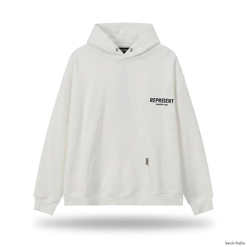 REPRESENT Simple Style White Hoodie