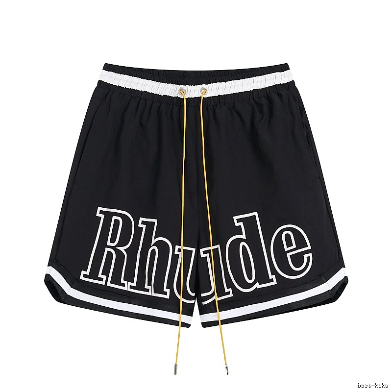 RHUDE lettered sporty shorts