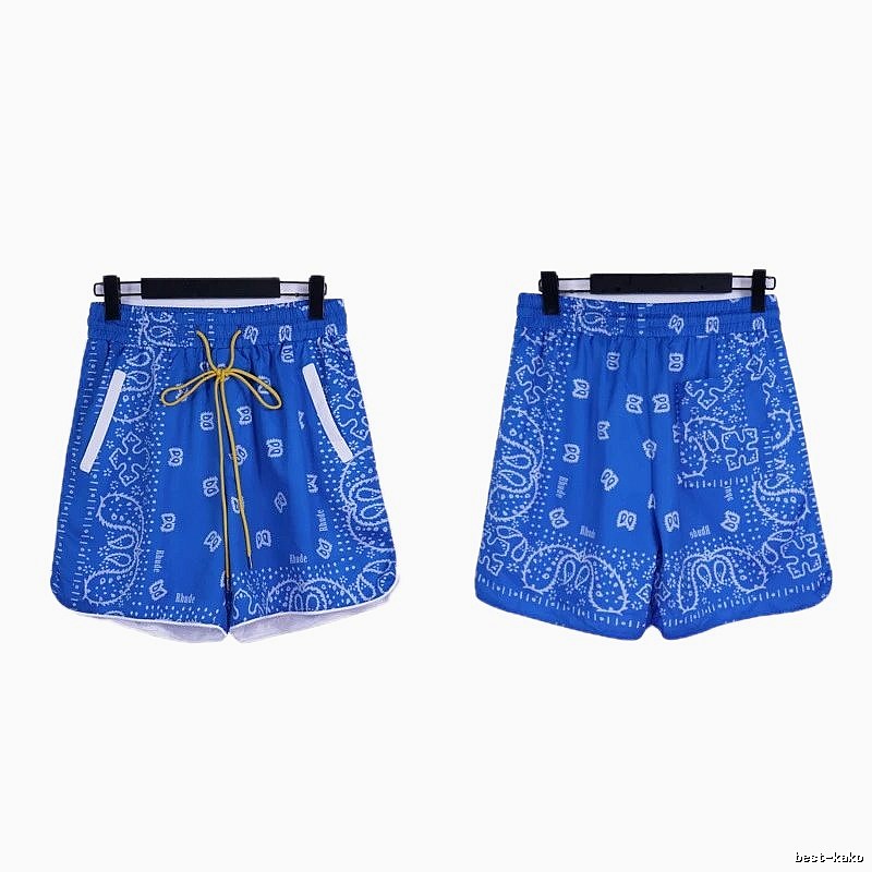 RHUDE Printed Casual Style Blue Shorts