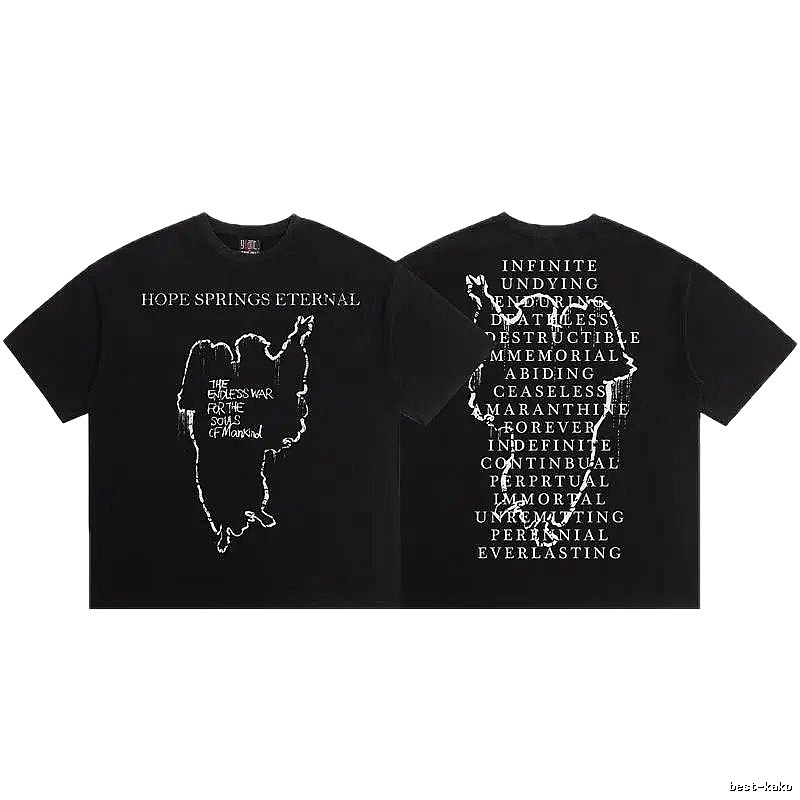 SAINT Skull Print Street Style Black T-Shirt