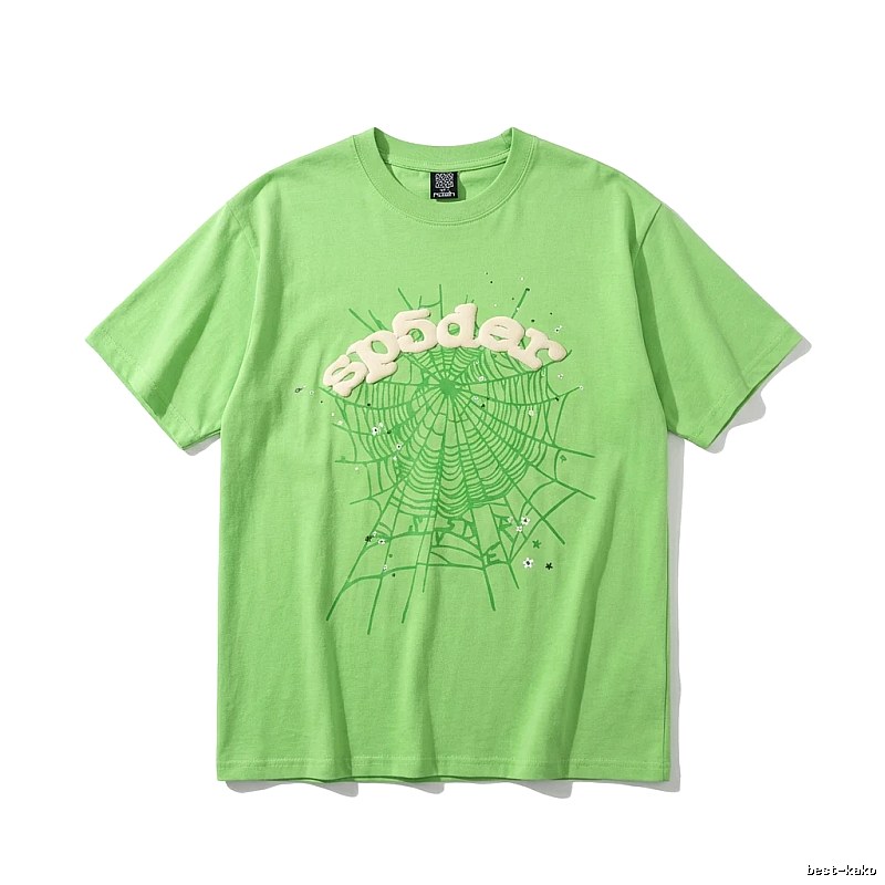Sp5der Cobweb Style Green T-shirt
