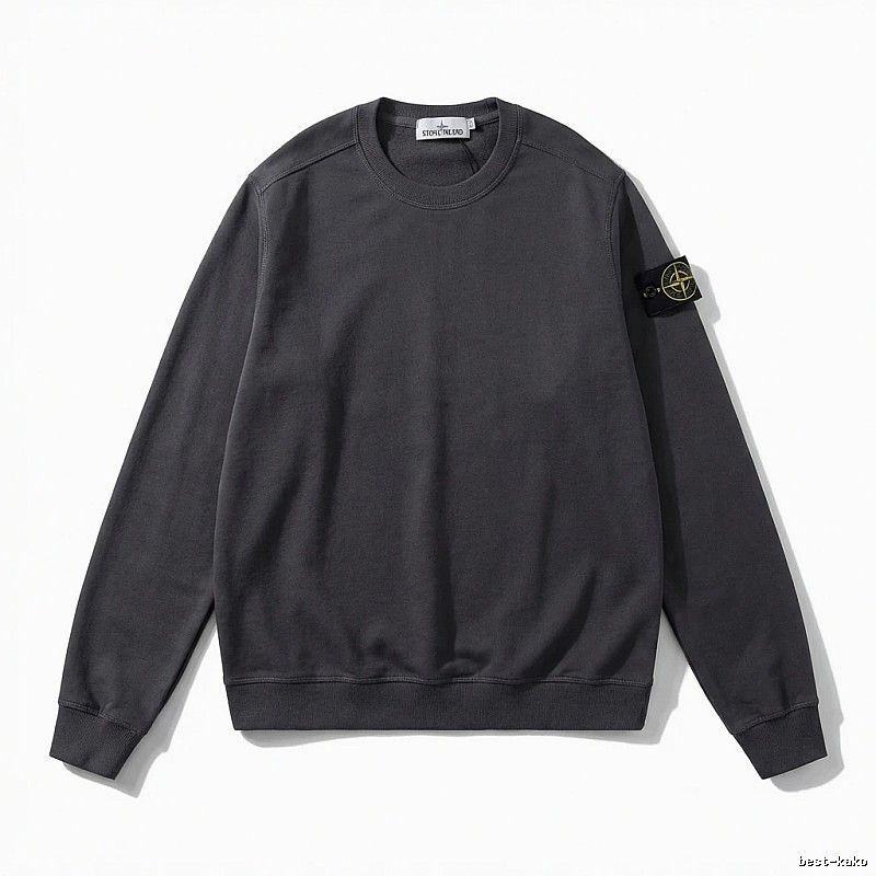 Stone Island basic black sweatshirt.