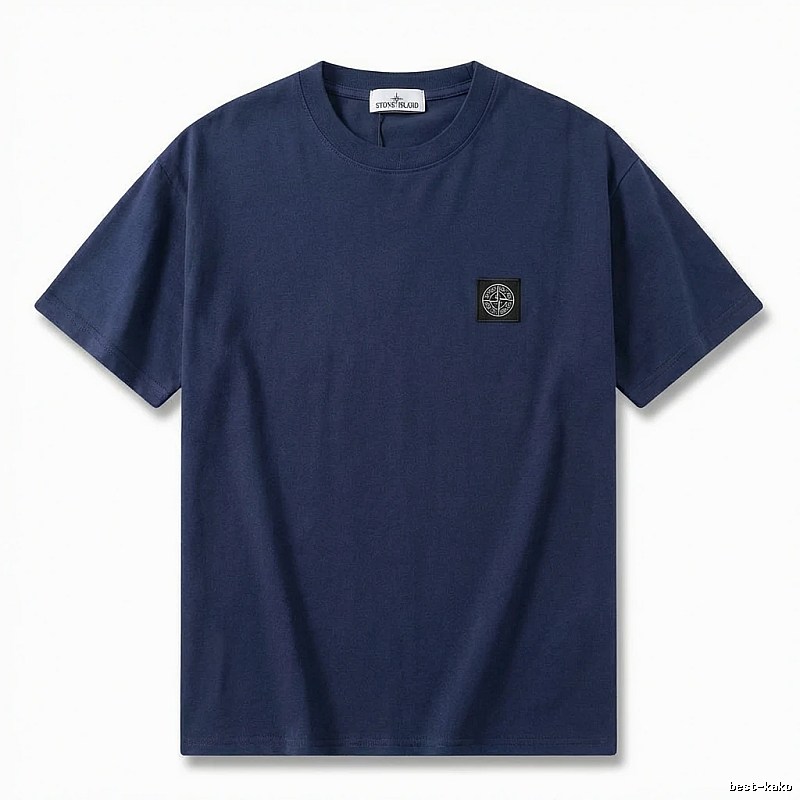Stone Island basic dark navy blue T-shirt