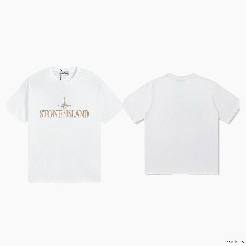 Stone Island Classic Street Style White Short Sleeve T-Shirt