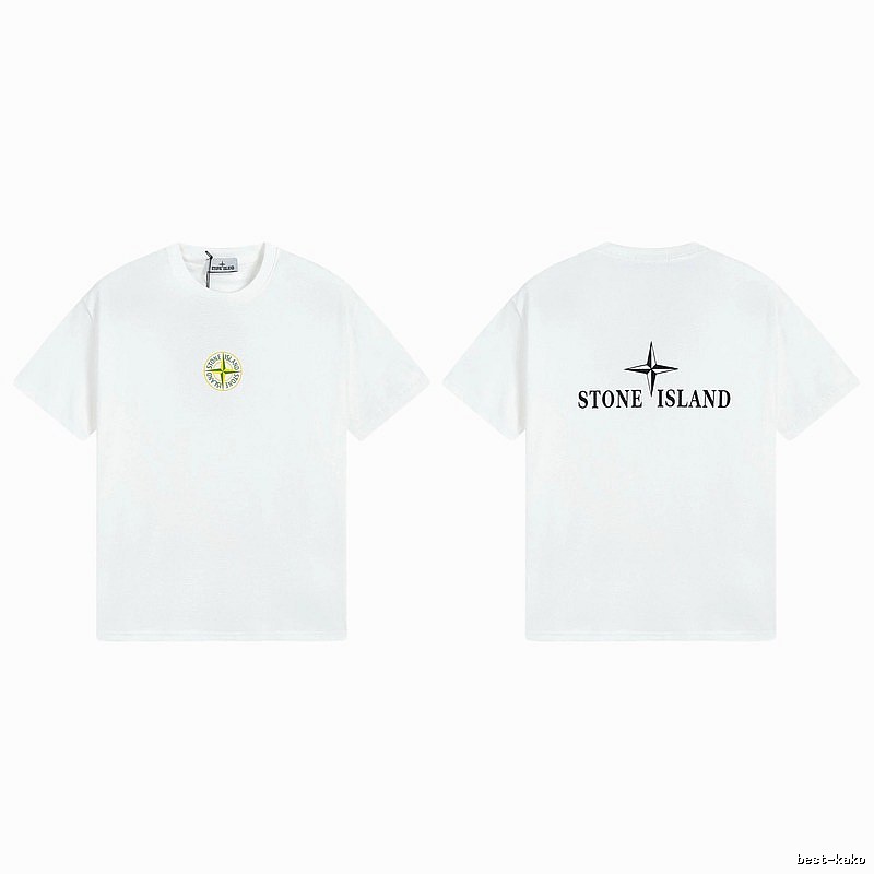 Stone Island Compass Series Street Style White T-Shirt