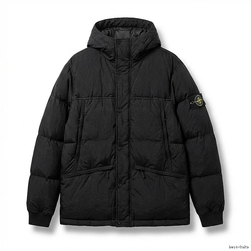 Stone Island functional style black down jacket
