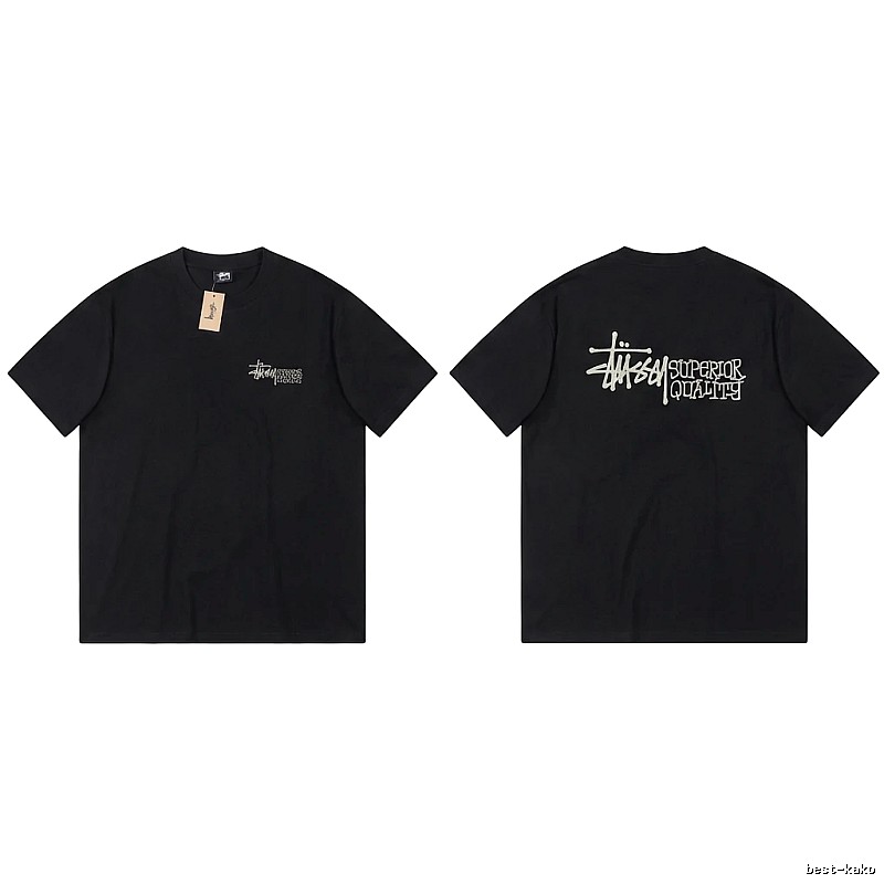Stussy basic simple style black T-shirt