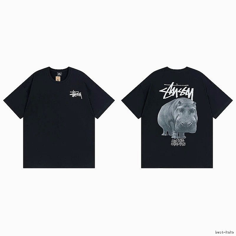 Stussy Black Spider Graphic T-Shirt Match Day Logo