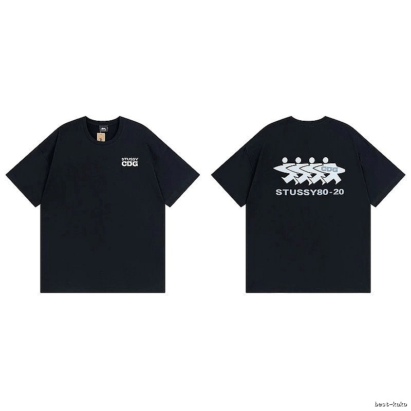 Stussy Black Spider Graphic T-Shirt Modern Fit Logo