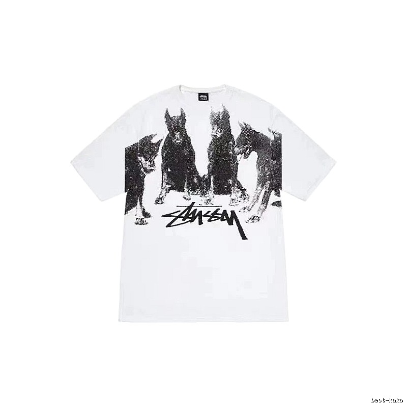 Stussy Casual Graphic T-shirt Black White Stussy for Streetwear Looks