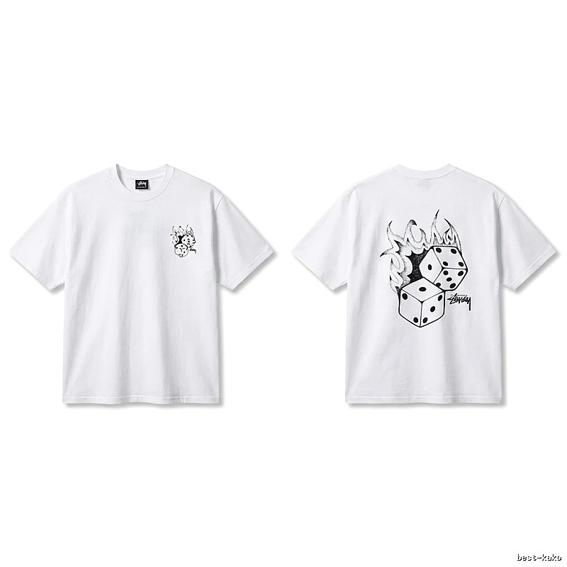 Stussy Dice Print Style White T-shirt