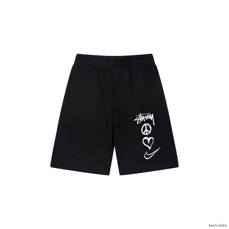 Stussy graffiti-style black shorts