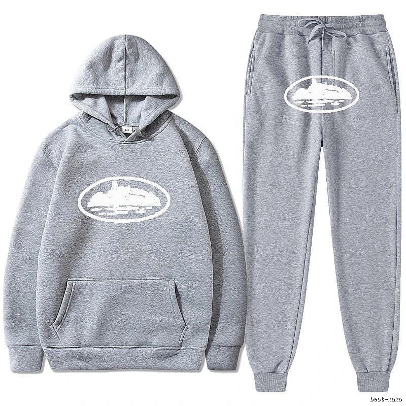 Stussy Light Gray Tracksuit Set Layered Outfit Logo
