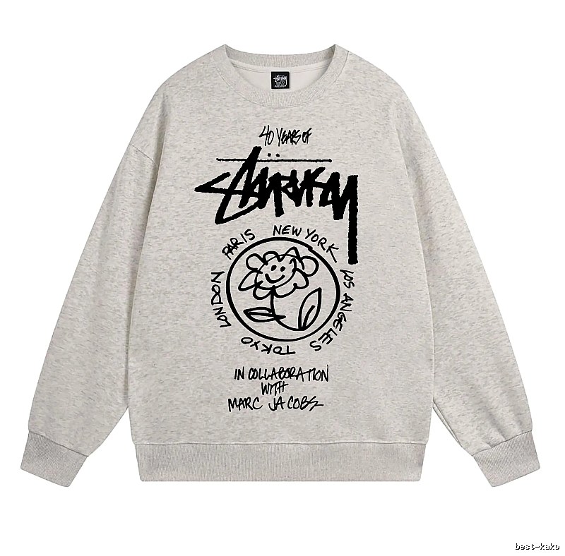 Stussy Oatmeal Style 539 Graphic SweatShirt Smart Casual