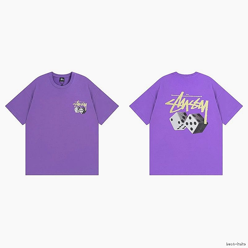 Stussy Purple Spider Graphic T-Shirt Campus Look Logo