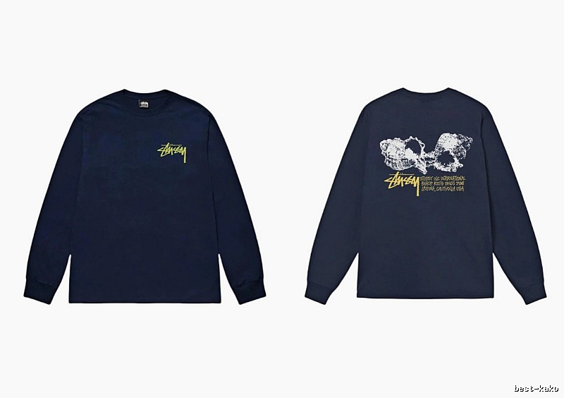 Stussy Skull Print Dark Style Long-sleeve