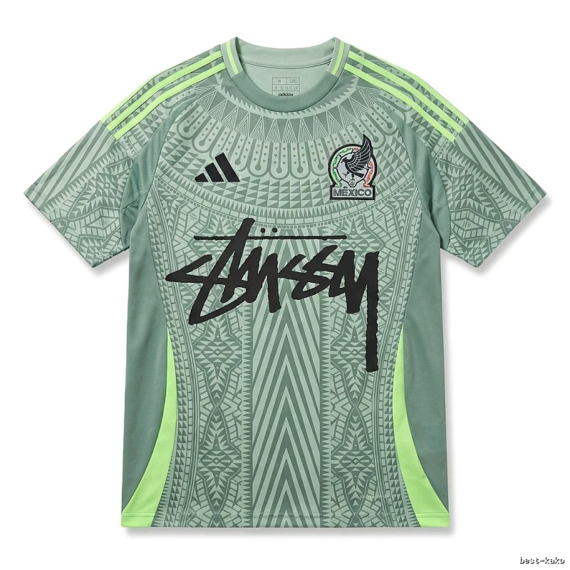Stussy sporty gray-green short-sleeve