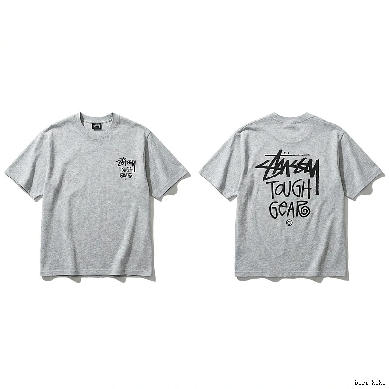 Stussy Tough Gear series grey T-shirt