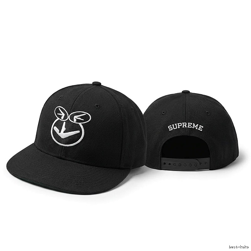 Supreme cartoon-style black hat
