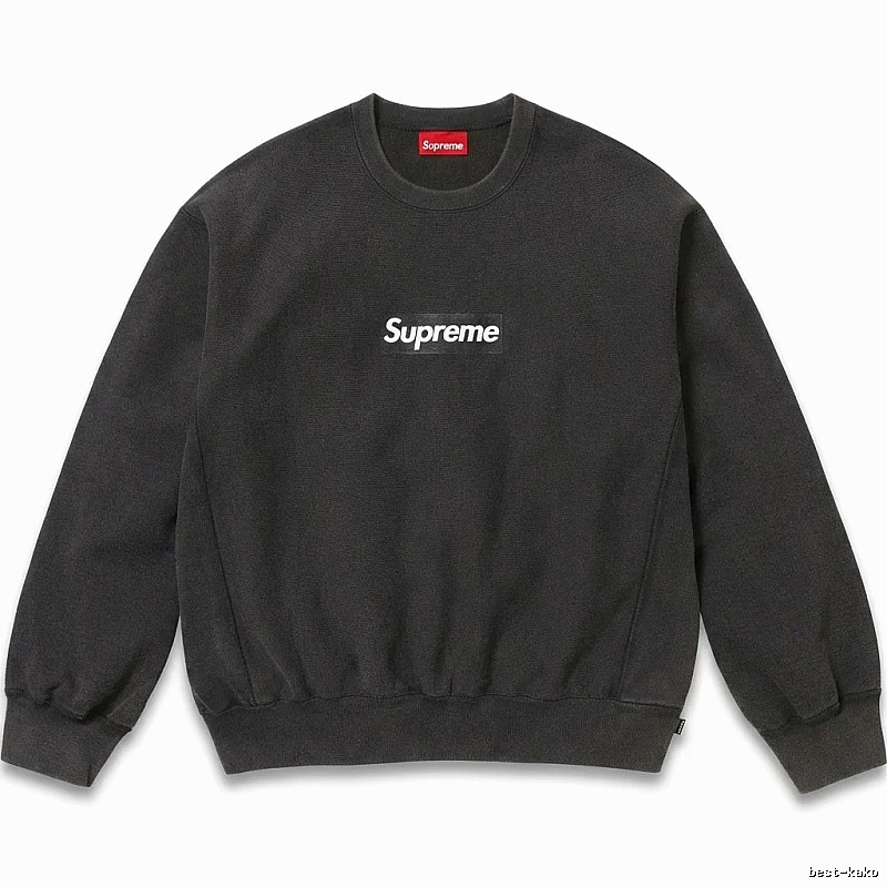 Supreme classic minimalist style black sweatshirt