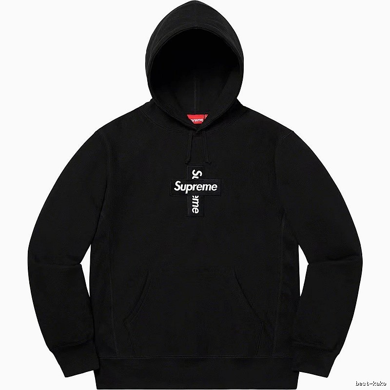 Supreme Lightweight Logo hoodie Gray Red Oversized for Trend Styling