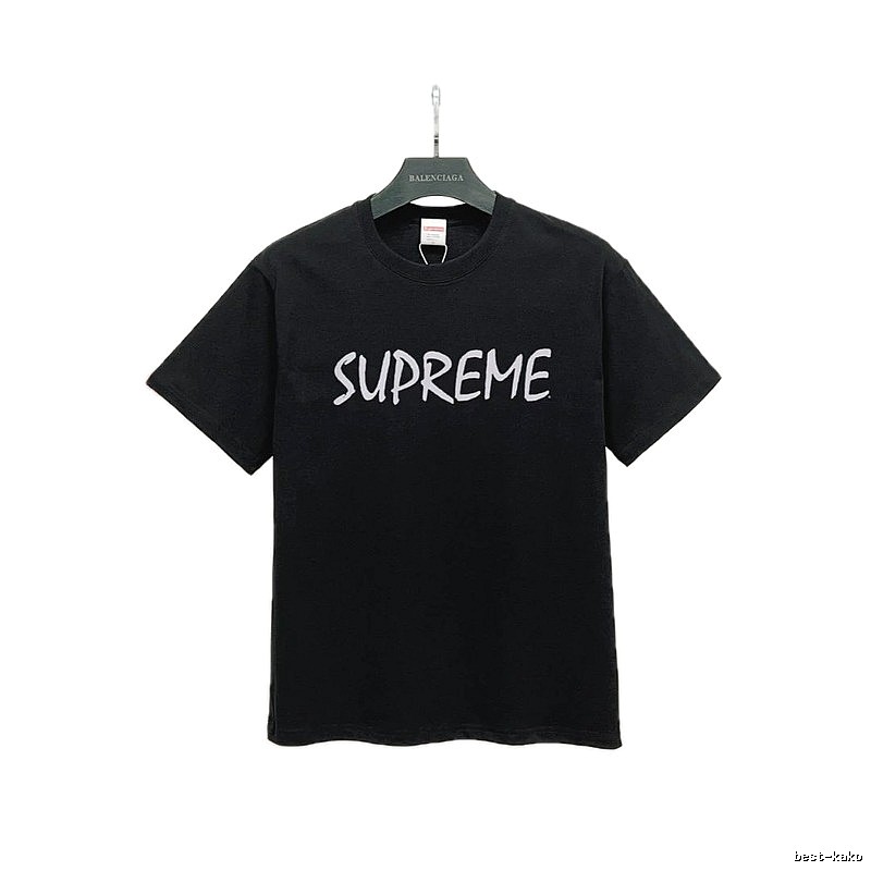 Supreme Printed Street Style Black Short-sleeve T-shirt