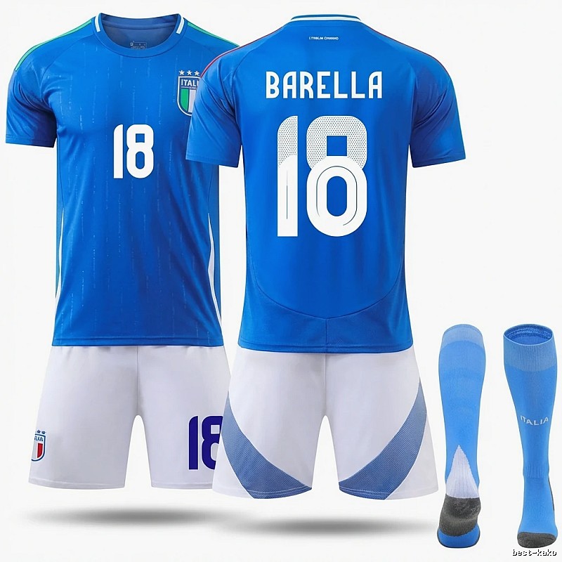 The blue football jersey of the Italian national team.