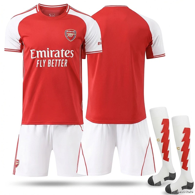 The classic red and white football kit of Arsenal.