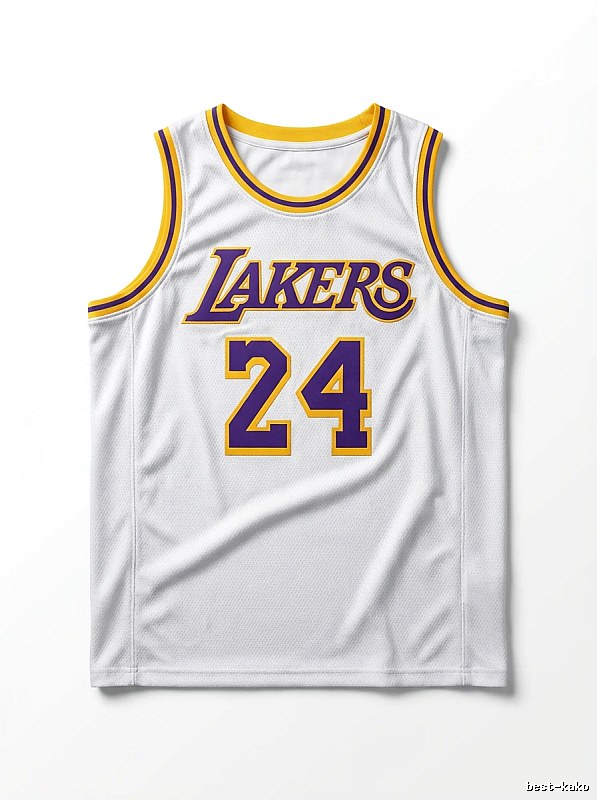 The No. 24 white jersey of the Kobe Lakers.