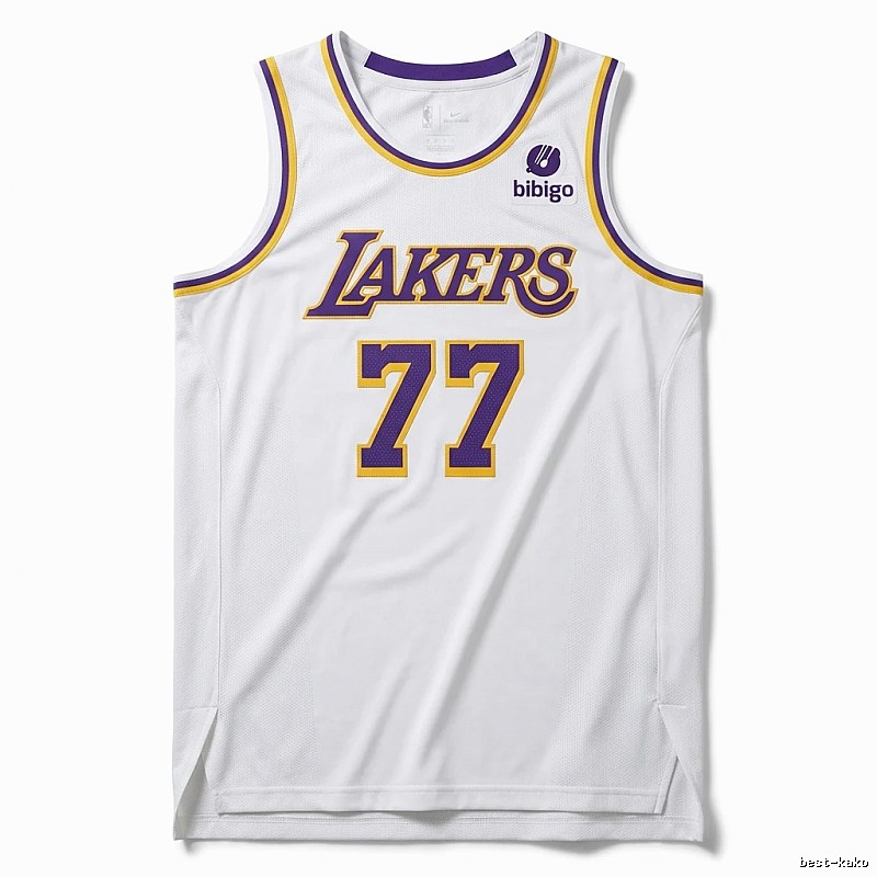 The No. 77 white basketball jersey of the Mavericks.