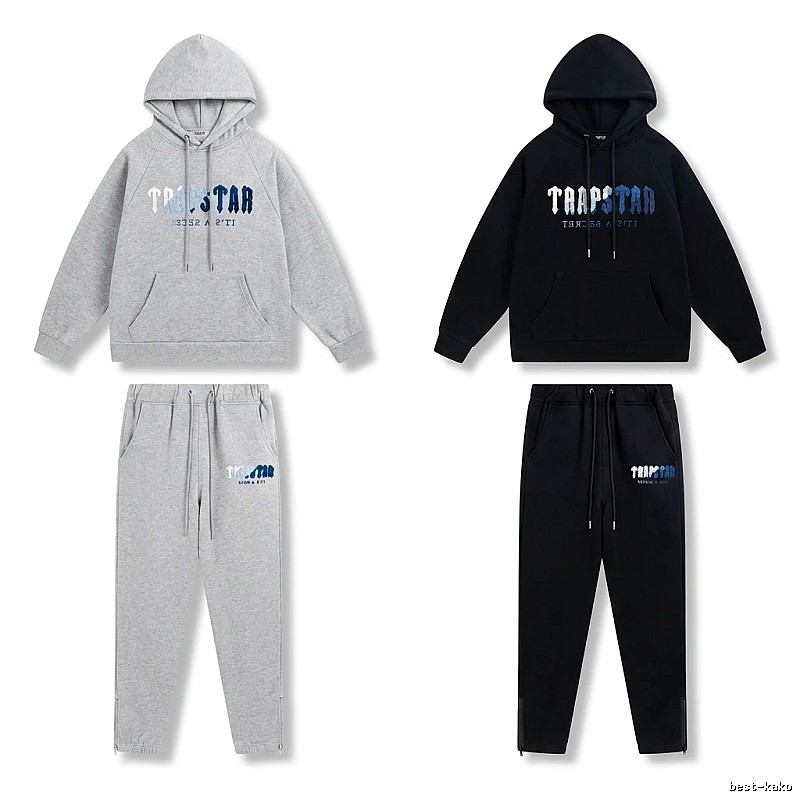 Trapstar Letter Trendy Brand Suit (Grey/Black)