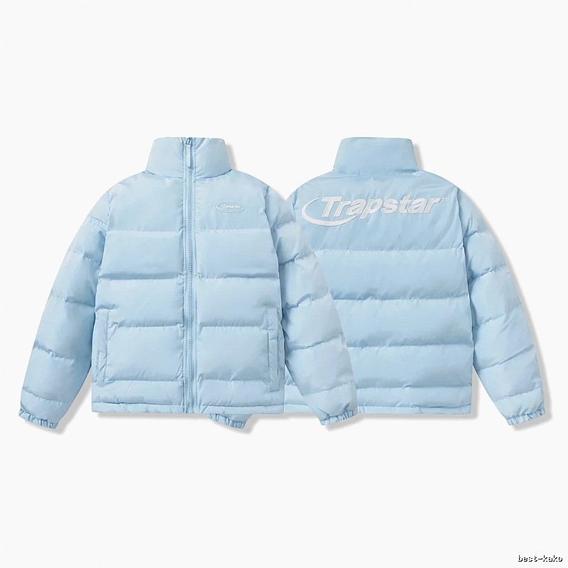 Trapstar trendy and cool style light blue down jacket