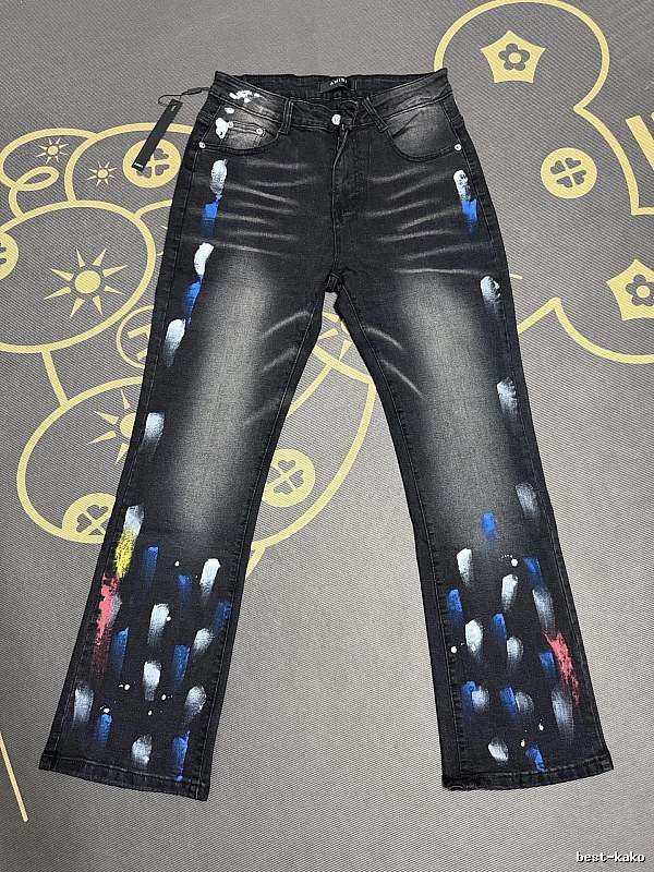 Travel Black Paint-Splatter Jeans